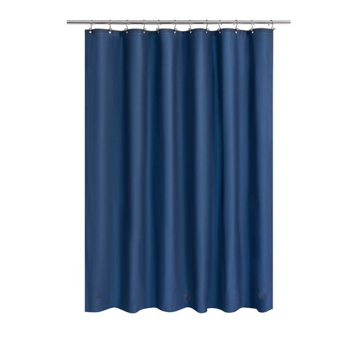 Barossa Design Navy Shower Curtain Liner - Premium PEVA Shower Liner for Bathroom, BPA & PVC Free, No Chemical Smell, Lightweight Standard Size Bath Curtain with 3 Magnets, Metal Grommets - Navy Blue