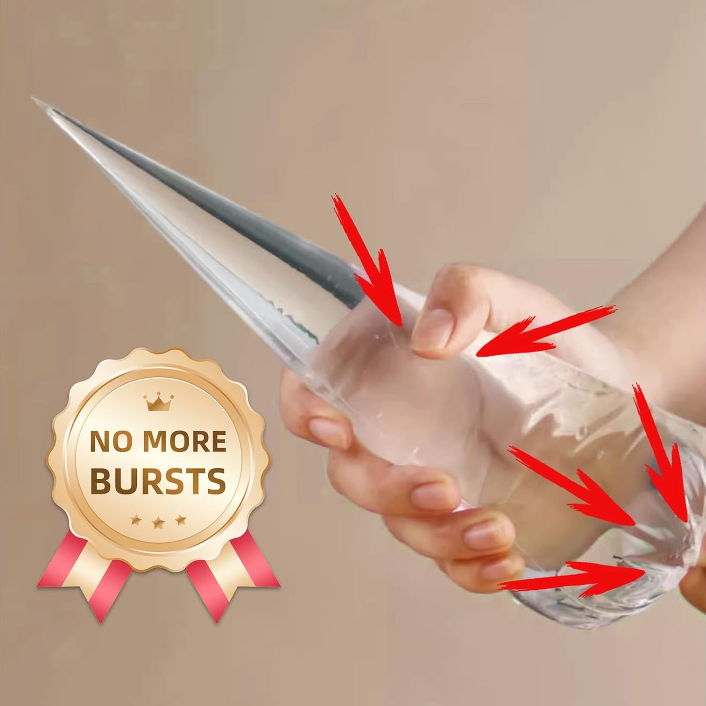Skiennix 16-Inch Disposable Piping Bags - 50 Large Icing & Cake Decorating Bags for Perfect Frosting