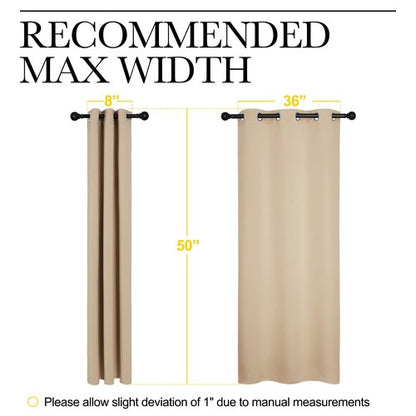 NICETOWN Room Darkening Draperies Window Curtain Panels, Thermal Insulated Grommet Room Darkening Curtains for Bedroom (Biscotti Beige, 2 Panels, W42 x L50 -inch)