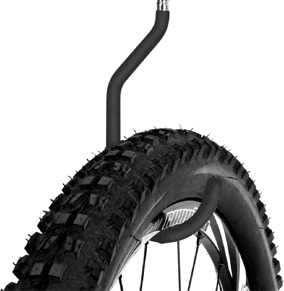 SMARTOLOGY Bike Hanger Storage Hooks - 8 Pack Heavy-Duty Rubber Coated Ceiling Racks | Black