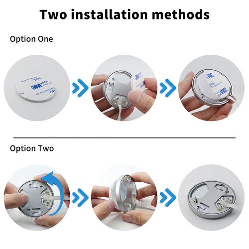 BASON LIGHTING RGB Under Cabinet Lighting, Halloween Decoration Lights, Bluetooth APP Control LED Puck Lights, Dimmable, Adapter Powered Shelf Decorative for Kitchen, Counter, Glass Cabinets