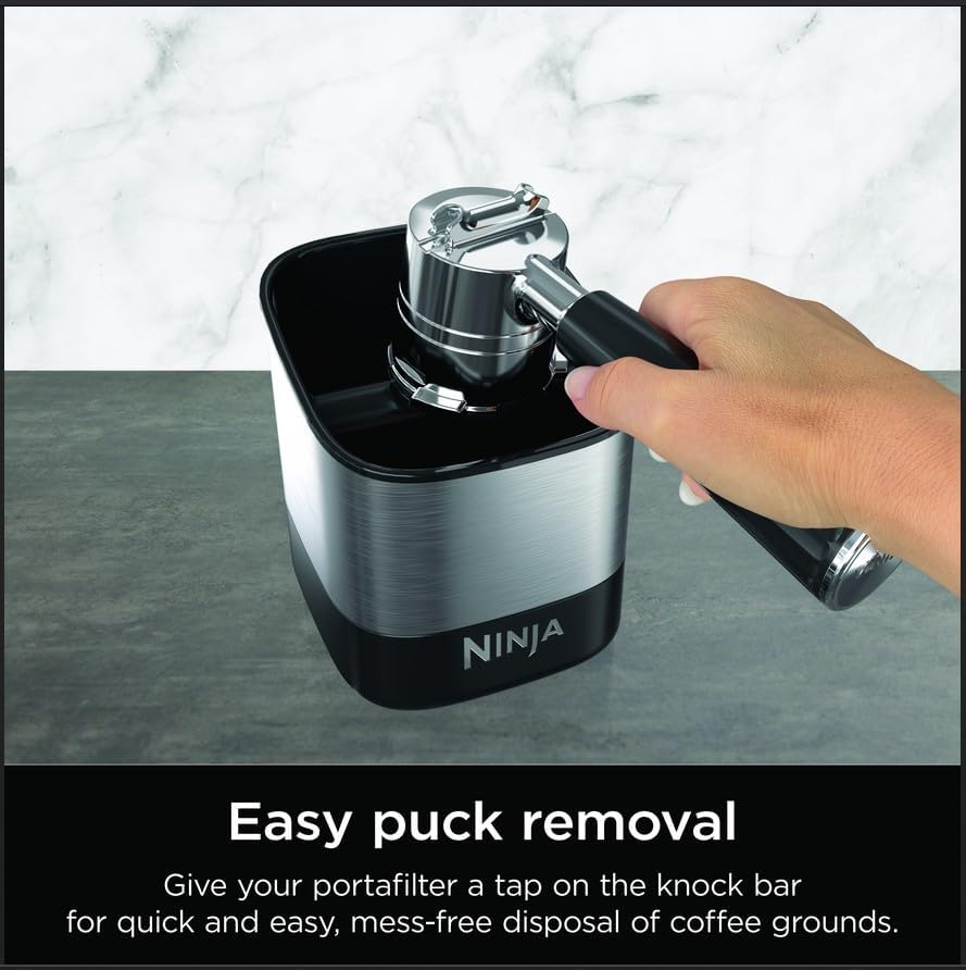 Ninja Luxe Café Knock Box - Espresso Machine Accessory for Easy Puck Disposal | Holds 10 Double Shot Pucks