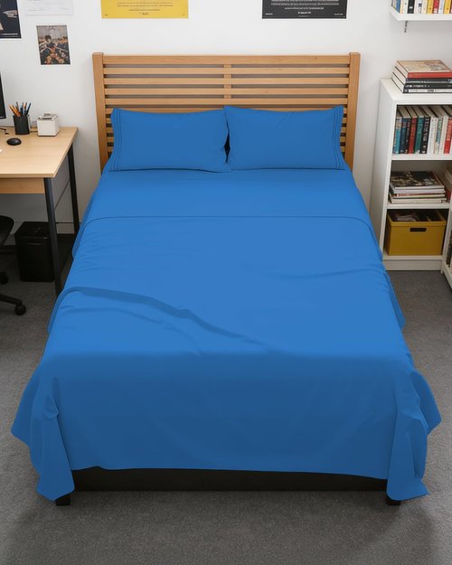 Full XL Bed Sheet - 4 Piece Full XL Bed Sheets Set - Soft, Breathable & Cooling - Hotel Luxury Bedding for Women, Men, Kids, Teens, Boys & Girls - Deep Pockets, Comfy, Fade & Wrinkle Free - Royal Blue