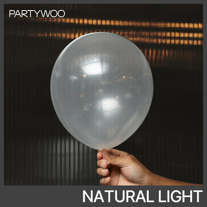 PartyWoo Clear Balloons - 152-Piece Transparent Balloon Arch Kit for Weddings & Celebrations | 5-18 Inch Sizes