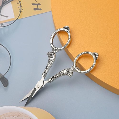BUTUZE Embroidery Scissors Kit - Complete Vintage Sewing Tools with Original Case & Awl | European Antique Design