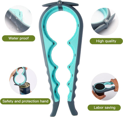 Skiennix Jar Opener - Easy Grip Tool for Seniors & Arthritis Relief | Blue & Grey Design