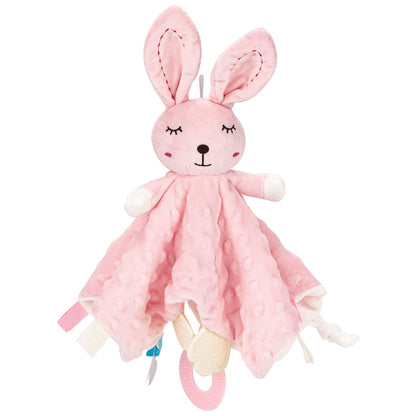 ZIGJOY Loveys for Babies Baby Security Blanket Soft Bunny Lovey for Girls Gifts Newborn Pink Lovie for Infant and Toddler, Rabbit
