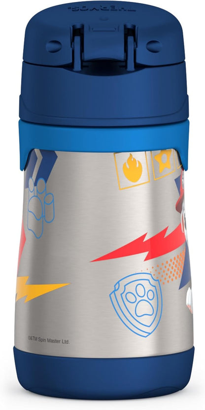 THERMOS Vacuum Insulated Straw Bottle - 10oz Stainless Steel | PAW PATROL Design for Kids