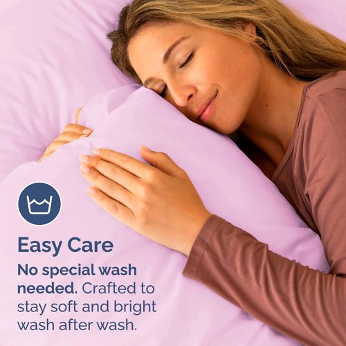 King Standard Pillow Cases Set of 4 - Soft Hotel Quality Pillowcase Covers - Comfy Bedding for Women, Men, Kids & Teens - Machine Washable Pillow Protectors - 4 Piece Set - King Standard Light Pink