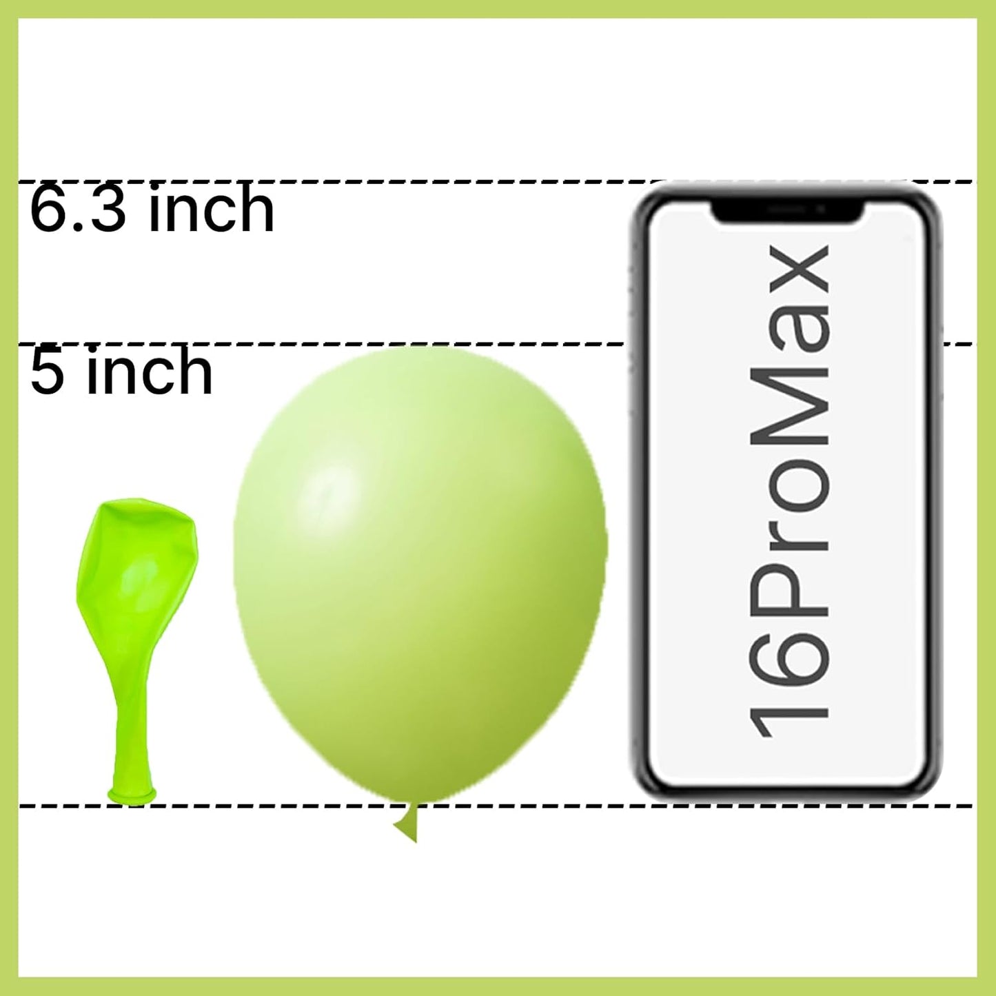 PartyWoo Lime Green Balloons - 100pcs 5-Inch Latex Helium Balloons for Graduation & Birthday Decor