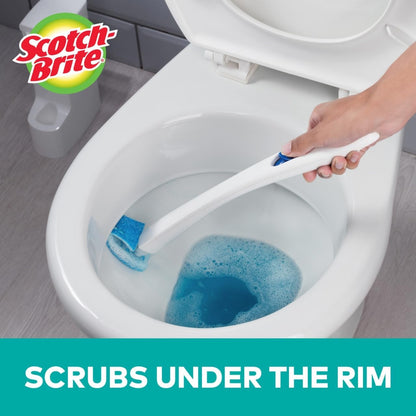Scotch-Brite Toilet Scrubber Starter Kit - Disposable Refills with Bleach Alternative | Includes Handle & Caddy