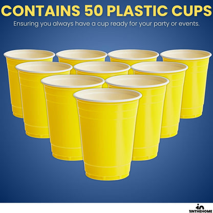 Yellow Plastic Party Cups - 16 oz | 50 Pack for Vibrant Celebrations and Gatherings