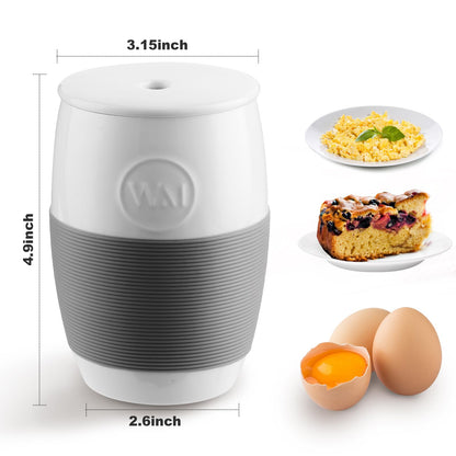Non-Stick Ceramic Egg Cooker,Quick Scrambled Egg Maker with Silicone Sleeve for Easy Grip and Heat Protection, Holds Up to 4 Eggs for Mug Cakes, Muffins, and Omelets