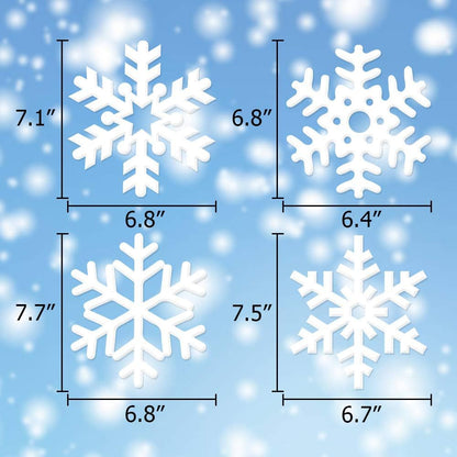 Omgouue Christmas Snowflake Hanging Swirl Decorations - 42Ct Frozen Winter Wonderland Party Supplies