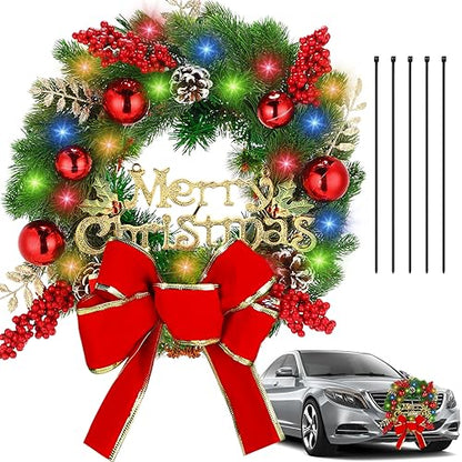 Christmas LED Wreath for Car Truck Festive Decoration - Delicate Variation