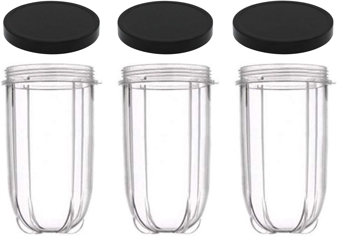 Skiennix 16oz Blender Cups - 6 Piece Set with Lids for Magic Bullet | Replacement Cups Included