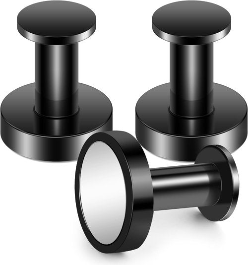 Buelkmag Magnetic Hooks - Strong 150Lb Wreath Hanger for Cruise Cabins & Lockers | 3Pcs Black