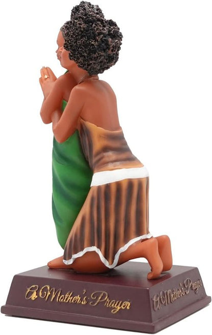 African American Expressions Mother’s Prayer Figurine - Inspirational Resin Statue of Praying Black Mother & Daughter | Faith-Based Home Décor Gift