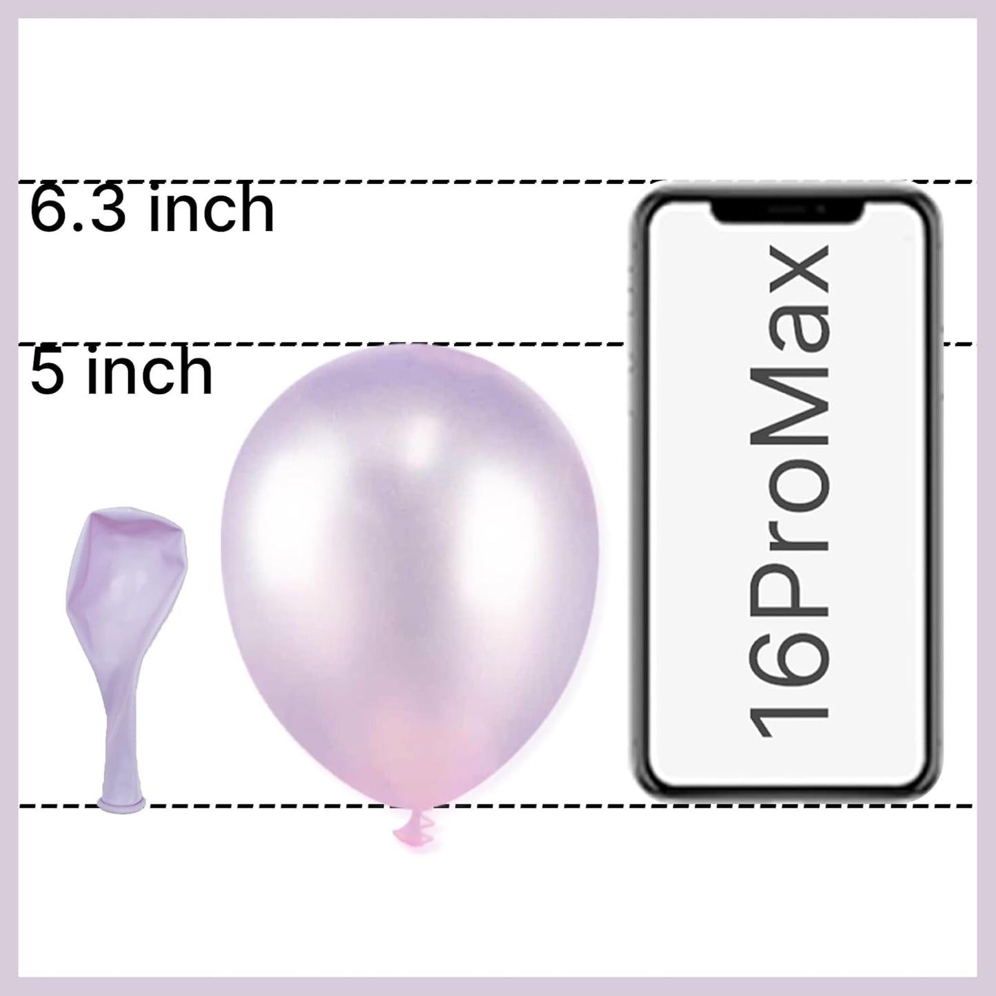 PartyWoo Pearl Lavender Balloons - 100pcs 5-Inch Light Pastel Purple Latex Helium Balloons for Bachelorette & Birthday Parties