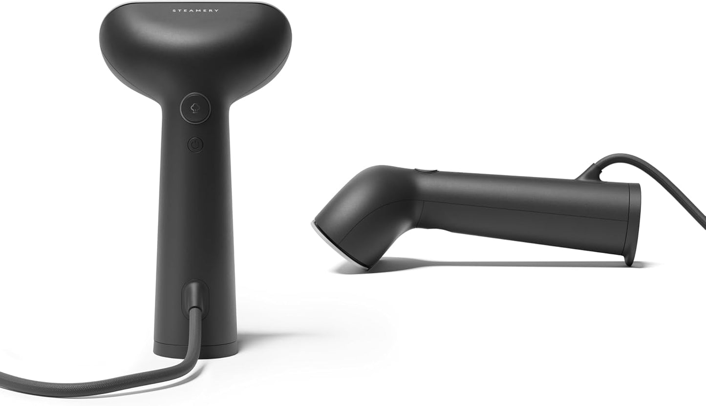 Steamery Handheld Clothes Steamer Cirrus 3 - 1200W Fast Heat-Up Garment Wrinkle Remover | Black