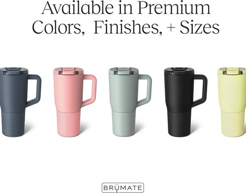BrüMate Müv 25oz Insulated Coffee Mug - 100% Leak Proof with Handle & Lid - Stainless Steel Travel Cup (Blue Agave)