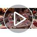 Christmas Snow Globe DIY Kit - Clear Plastic Globe with Decorations & Bow