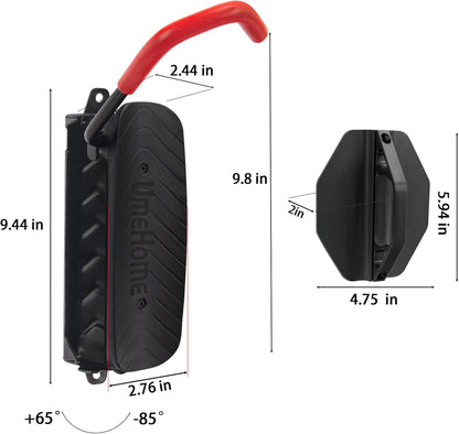 Swivel Bike Wall Mount | Space-Saving Bike Hangers for Garage - Sturdy Rack Holds Up to 77 lbs, Easy Install, 2 Pack