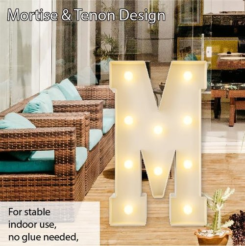 HXWEIYE Marquee Light Up Letters - 3FT Giant Baby Letter for Baby Shower & Birthday Decor | Warm White