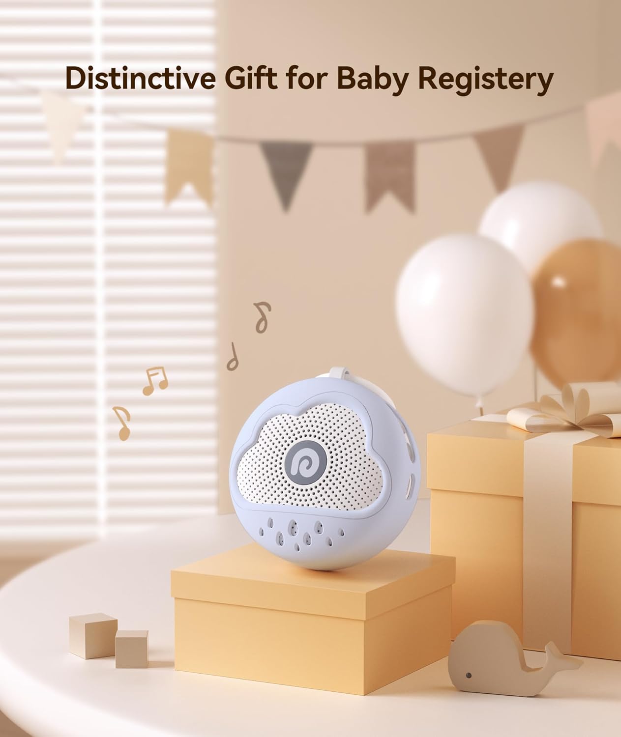 Dreamegg White Noise Machine - Portable Baby Sound Machine with 21 Soothing Sounds & Silicone Cover | Blue