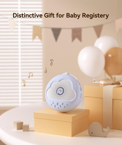 Dreamegg White Noise Machine - Portable Sound Machine Baby with Safe Silicone Cover, Features Powerful Battery, 21 Soothing Sound, Noise Canceling for Sleeping, Baby Registry Gift, Nursery(Blue)