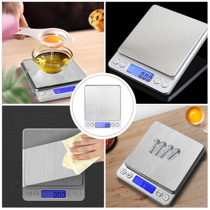 Skiennix High Precision Digital Kitchen Scale - Large LCD Display | Portable 5.11" x 4.13" x 0.59" for Baking & Cooking