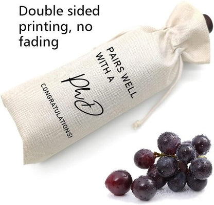 Graduation Wine Bag for Doctorate Degree, PhD, and Doctor, PhD Party Favors, Graduation Party Supplies- Burlap Reusable Gift