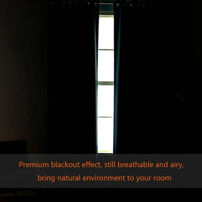 H.VERSAILTEX Blackout Patio Curtains 100 x 84 Inches for Sliding Door Extral Wide Blackout Curtain Panels Thermal Insulated Room Divider - Grommet Top, 7' Tall by 8.5' Wide - Jet Black