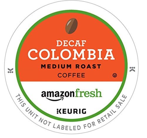 AmazonFresh Decaf Colombia Medium Roast K-Cups - 80 Ct. Compatible with Keurig Brewer