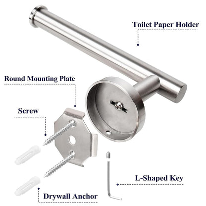 Sotuai Toilet Paper Holder - SUS 304 Stainless Steel Toilet Paper Holder Wall Mount, Toilet Paper Roll Holder for Bathroom, Kitchen, Washroom - Brushed Nickel