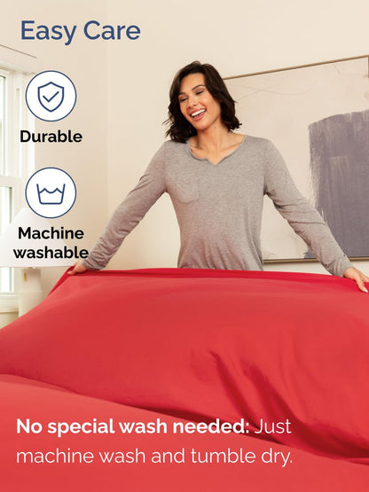 Skiennix Extra Deep Twin XL Sheet Set - 4 Piece Cooling Bedding - Soft, Wrinkle-Free Red Sheets for Ultimate Comfort