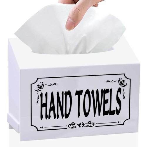 Acrylic Hand Towel Box Cover Compatible with Kleenex Disposable Hand Towels,Wall-Mounted Paper Towel Dispenser for Bathroom, Tabletop, Office, Car
