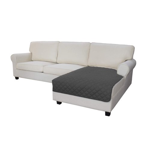 Easy-Going Sectional Couch Covers for Dogs L Shape Sofa Cover Reversible Sofa Slipcover Chaise Lounge Cover Furniture Protector Cover for Pets Dog Cat (42 x 52 inches, Dark Gray/Dark Gray)