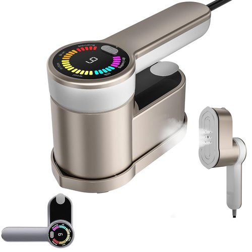AI Steam Iron for Clothes,6 in1 Travel Garment Steamers Iron Mini - Portable Ironing Machine Travel Small Size Portable Steamer Travel College Dorm Home Essentials Steamer (Gold)