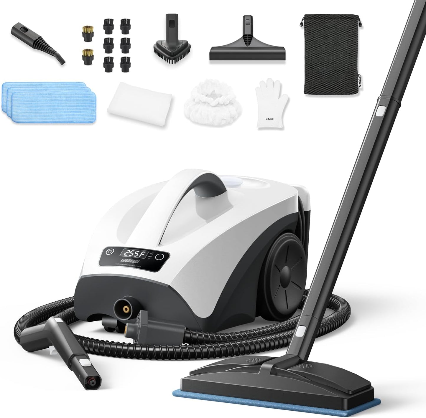 Skiennix Steam Cleaner - Fast 40s Heating with 0.66Gal Tank | 21 PCS Kit for Home & Car Cleaning