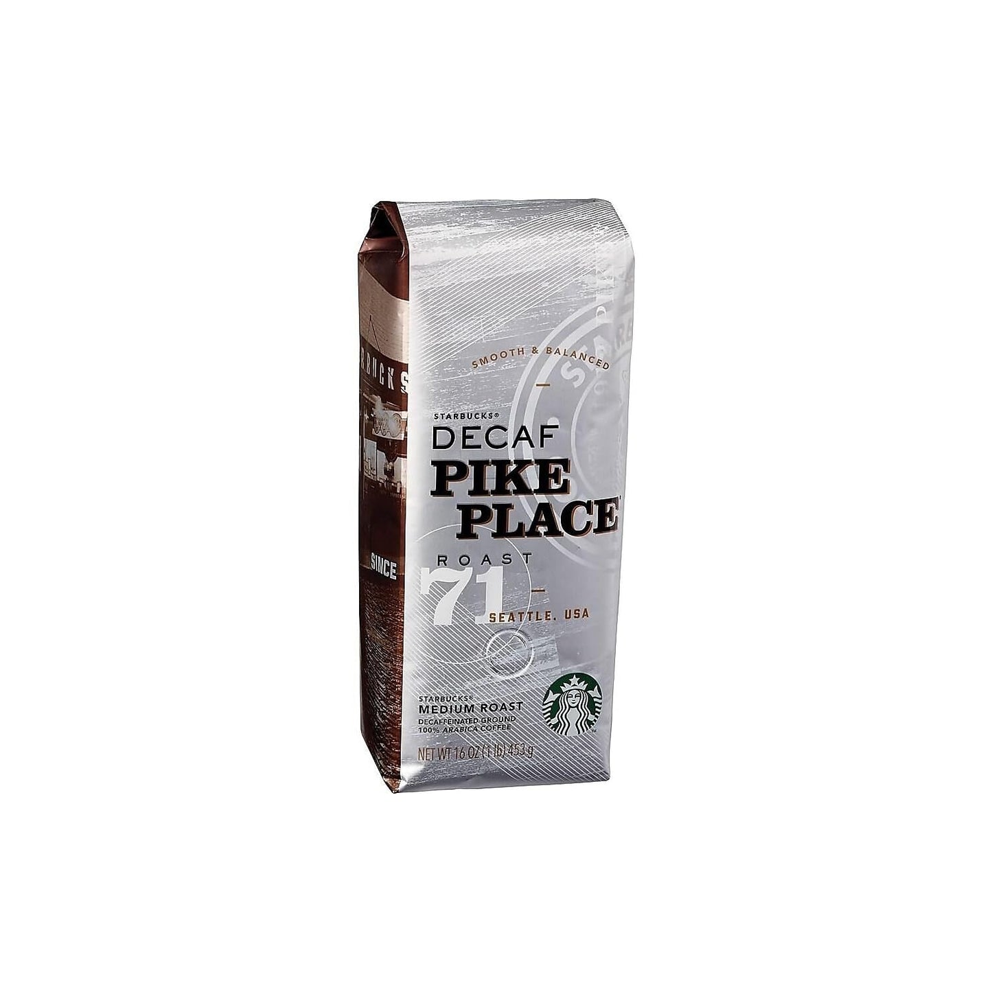 Starbucks Pike Place Decaf Whole Bean Coffee - Rich Flavor | 12 oz Bag