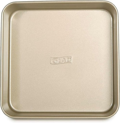 Glad Square Baking Pan - Nonstick Heavy Duty Bakeware for Cakes & Brownies | 9 Inches