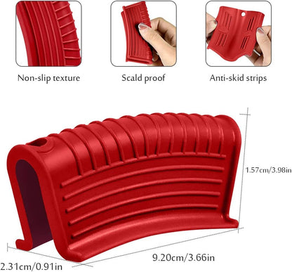 Skiennix Silicone Assist Handle Holder - Non-Slip Heat Resistant Grip Cover for Cast Iron Skillets | Red