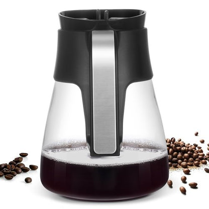 CP307 10 Cup Glass Carafe Replacement for Ninja Coffee Maker, Compatible with Ninja CM401 CP300 CP301 CFP101 CFN601, CFP301 Coffee Pot with Brew-Through Lid, Metal Handle
