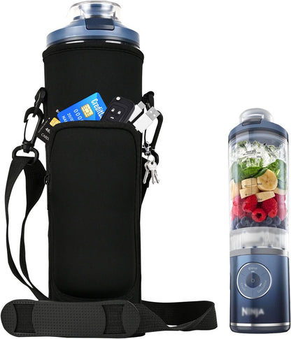 Ninja Storage Sleeve Bag - Portable Blender with Shoulder Strap & Accessory Pocket | 22 oz (Black)