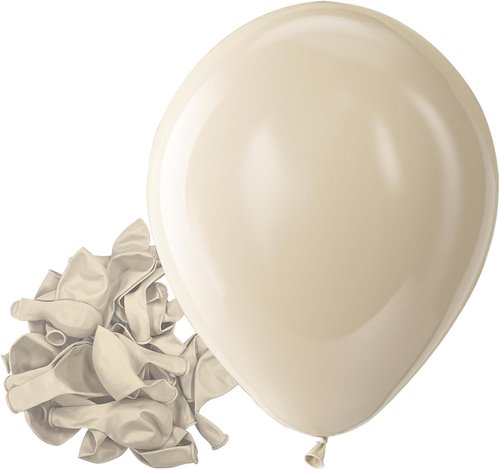 Bezente White Sand Latex Party Balloons - 150 Pack 5-Inch Matte Helium Balloons for Celebrations