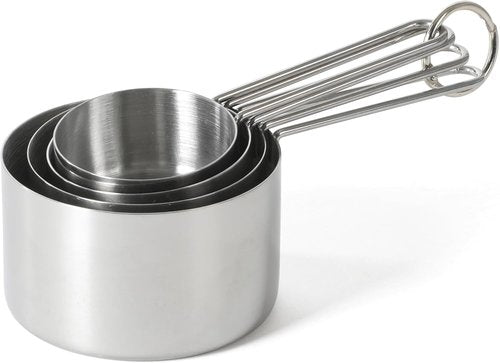 Martha Stewart Richburn 4-Piece Stainless Steel Measuring Cups Set - Durable, Accurate Kitchen Tools for Baking