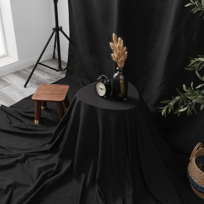 Skiennix Black Backdrop Fabric - Perfect for Portraits & Video Shoots | 5x7ft Size