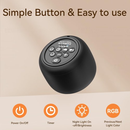 Sound Machine White Noise Machine with 30 Soothing Sounds 36 Levels Volume 5 Timers and Memory Function Effectively Blocks Noise Ideal Sleep Machine for Baby Kids Adults