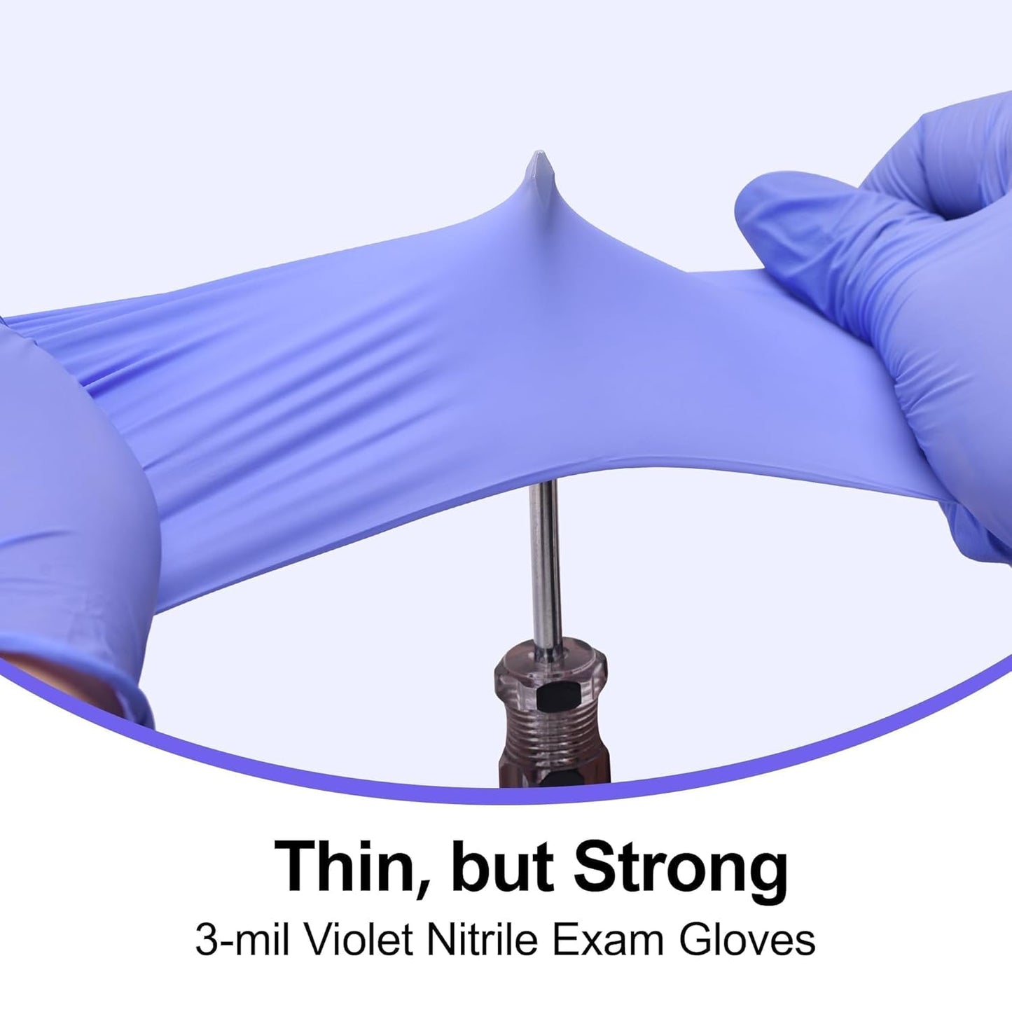 SwiftGrip Disposable Nitrile Exam Gloves - 3mil, Medium, Box of 100 | Violet, Latex-Free, Powder-Free, Food-Safe